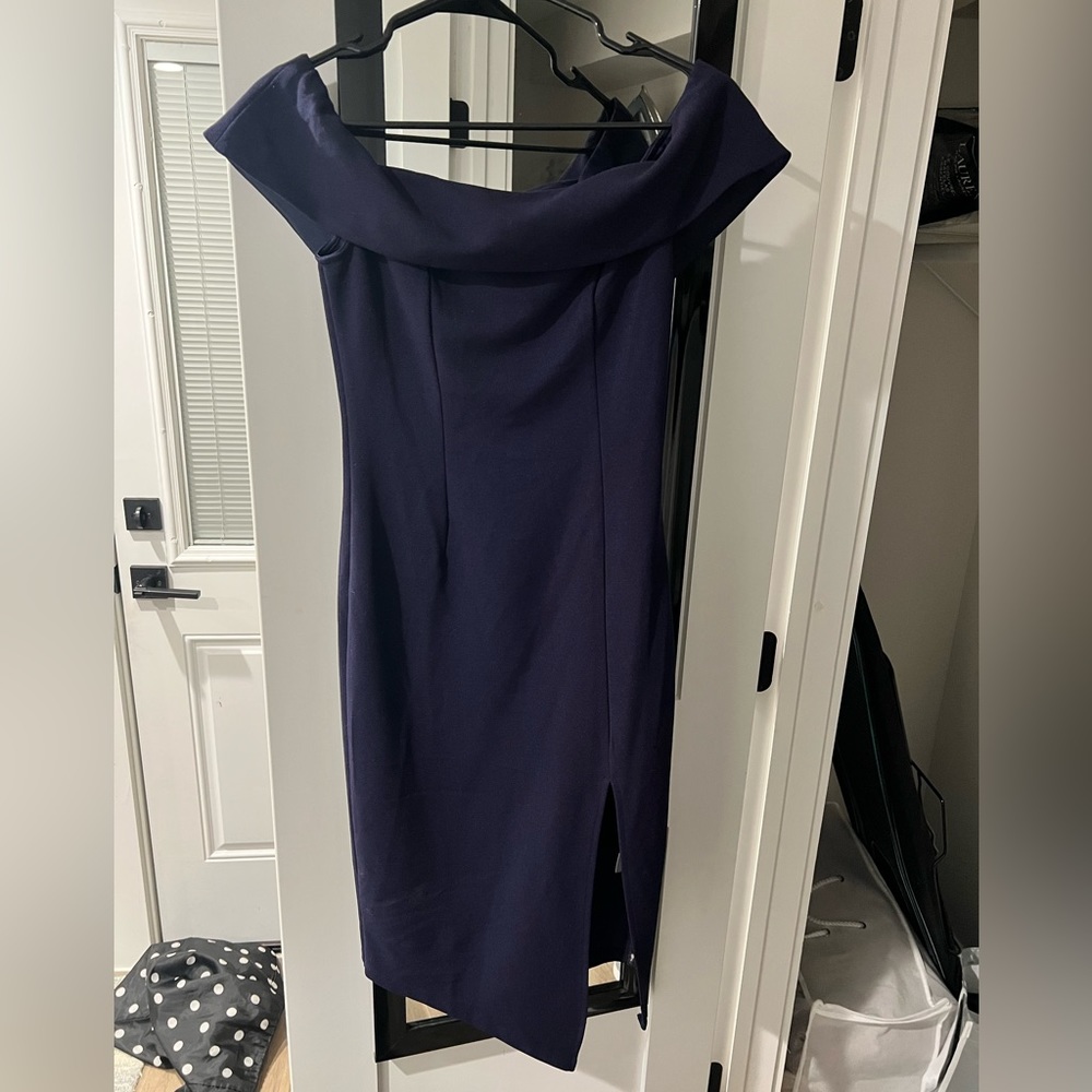 HELLO MOLLY WILD ROSE MIDI DRESS NAVY